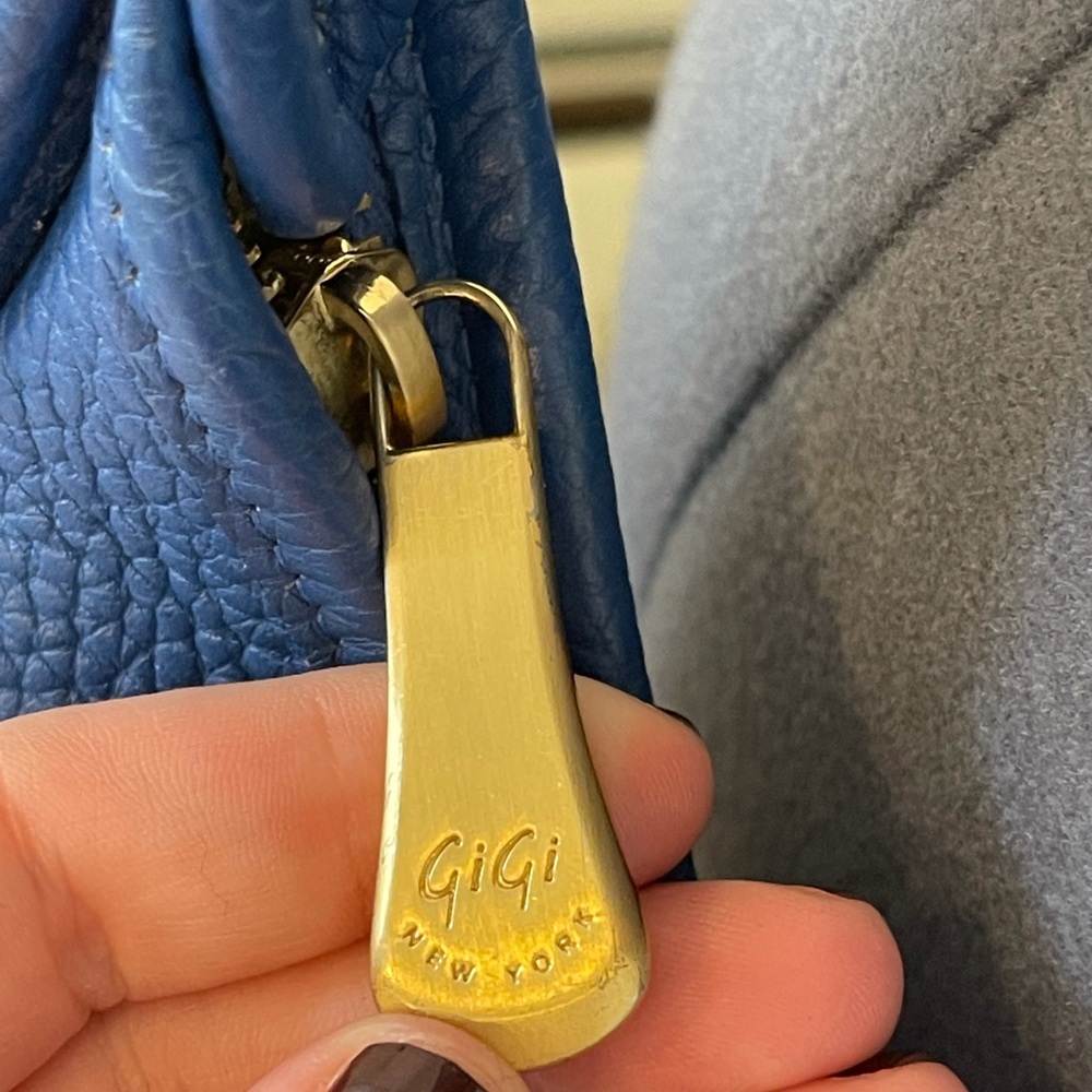GIGI NEW YORK BLUE LAUREN SADDLE BAG - Picture 4 of 12
